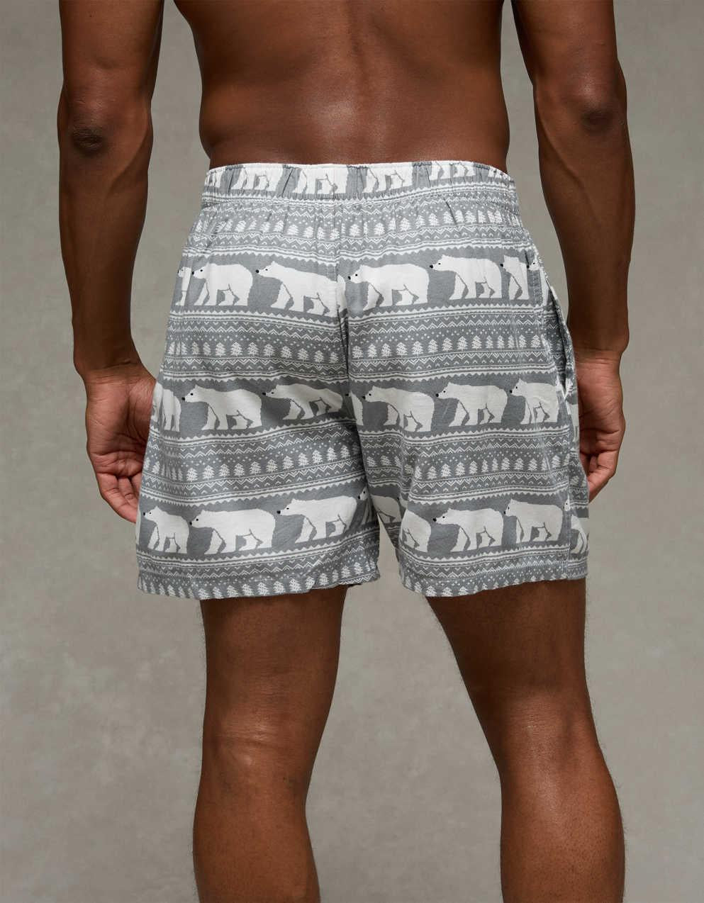 AEO Polar Bears Flannel Pocket Boxer