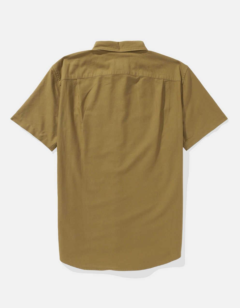 AE Short-Sleeve Slim Fit Button-Up Shirt
