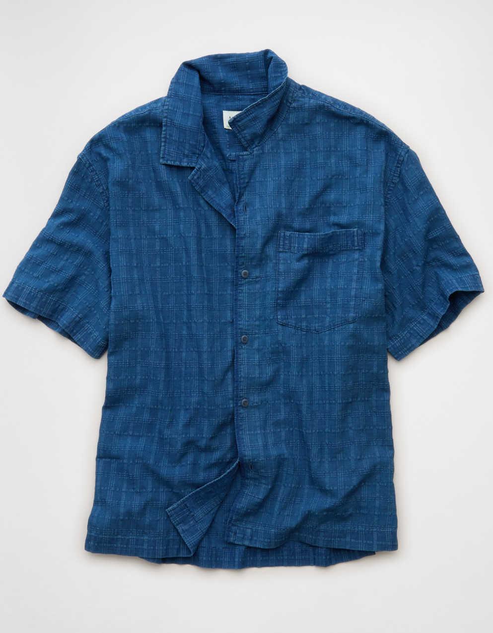 AE Relaxed Short-Sleeve Button-Up Shirt