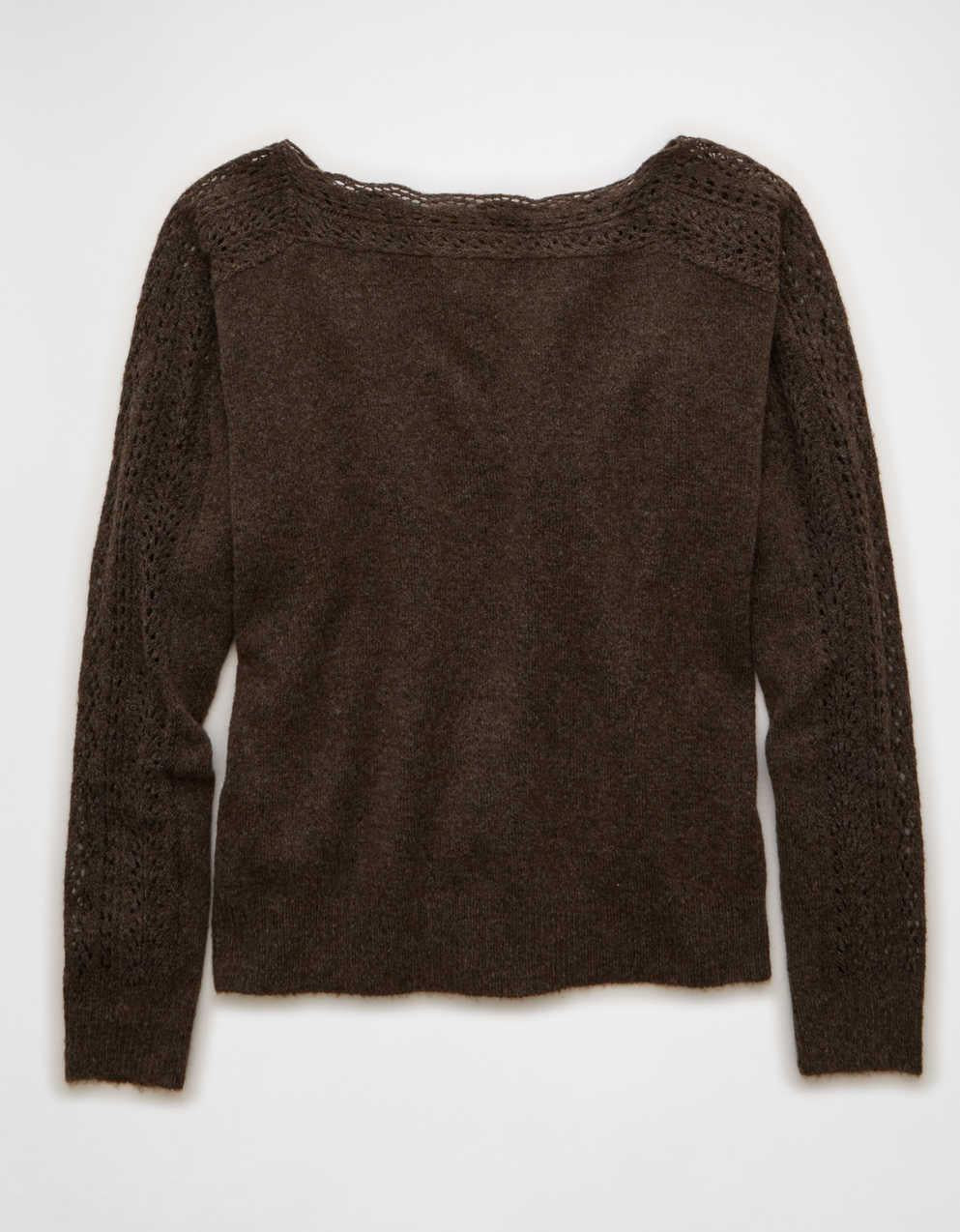 AE Whoa So Soft Lace Sweater