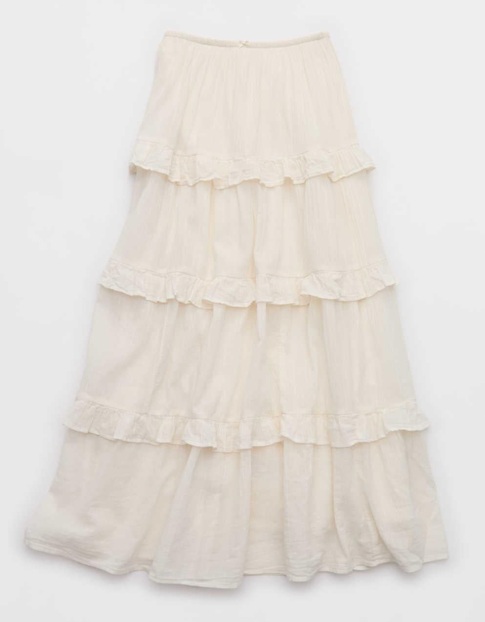 Aerie Ready To Ruffle Tiered Midaxi Skirt