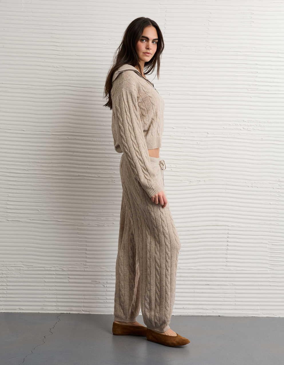 AE Cable Knit Sweatpant