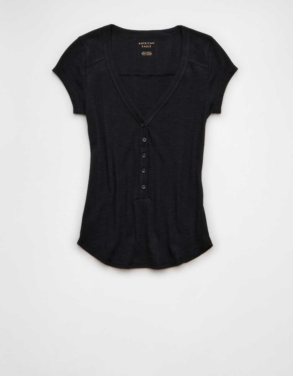 AE V-Neck Henley T-Shirt