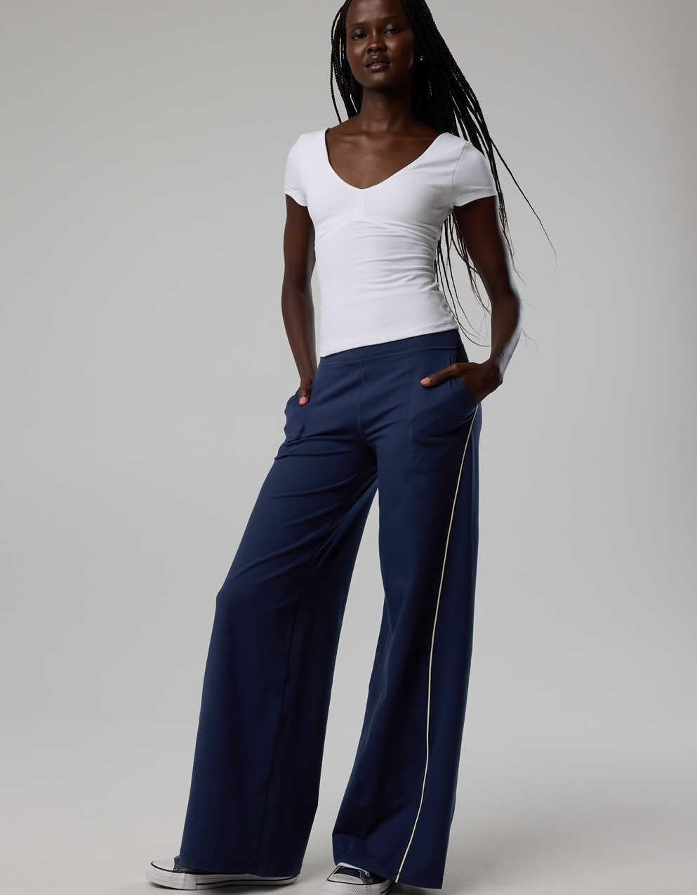 OFFLINE By Aerie The Hugger Piping Wide Leg Pant