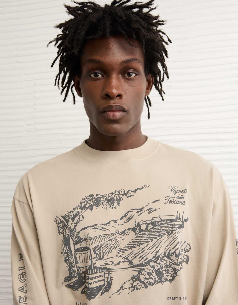 AE Boxy Long Sleeve Graphic T-Shirt