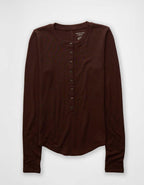 AE Long Sleeve Henley T-Shirt