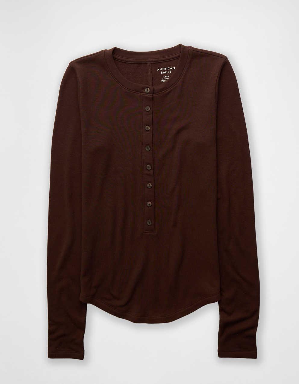 AE Long Sleeve Henley T-Shirt