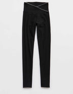 OFFLINE By Aerie Real Me XTRA Ribbed Picot Trim Crossover Legging