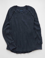 AE Big Hug Notch Neck Waffle Sweatshirt