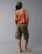 AE Tie Front Embroidered Tank Top