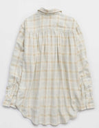 Aerie Anytime Fave Flannel Oversized Shirt
