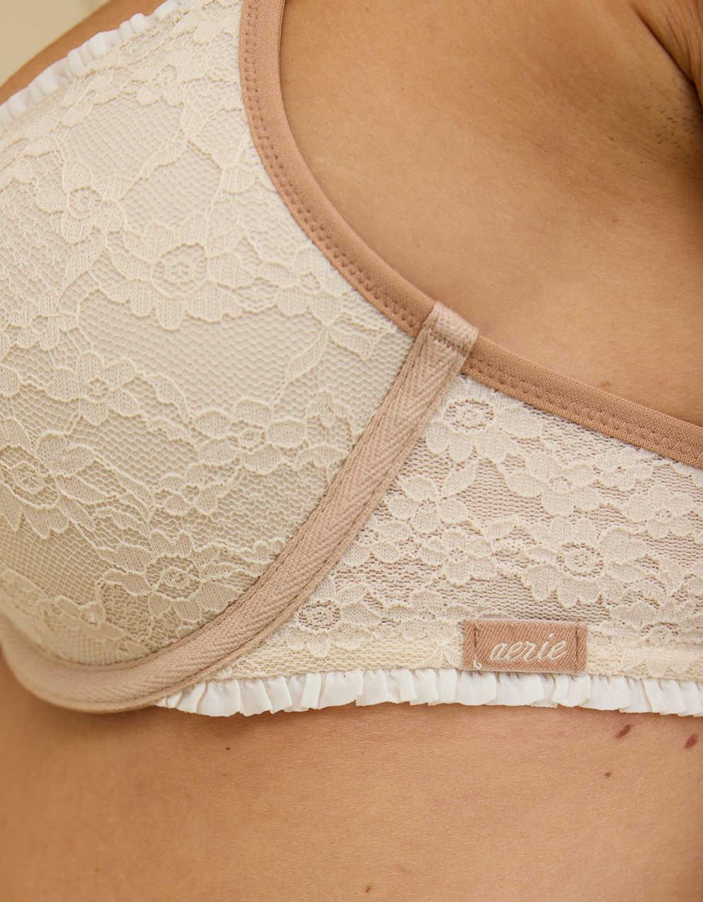 Show Off Vintage Lace Plunge Push Up Bra