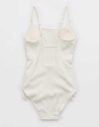 Aerie Ribbed Scoop One Piece Swimsuit
