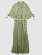 AE Short-Sleeve Midi Shirt Dress