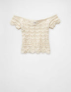 AE Off-the-Shoulder Cropped Sweater Tee
