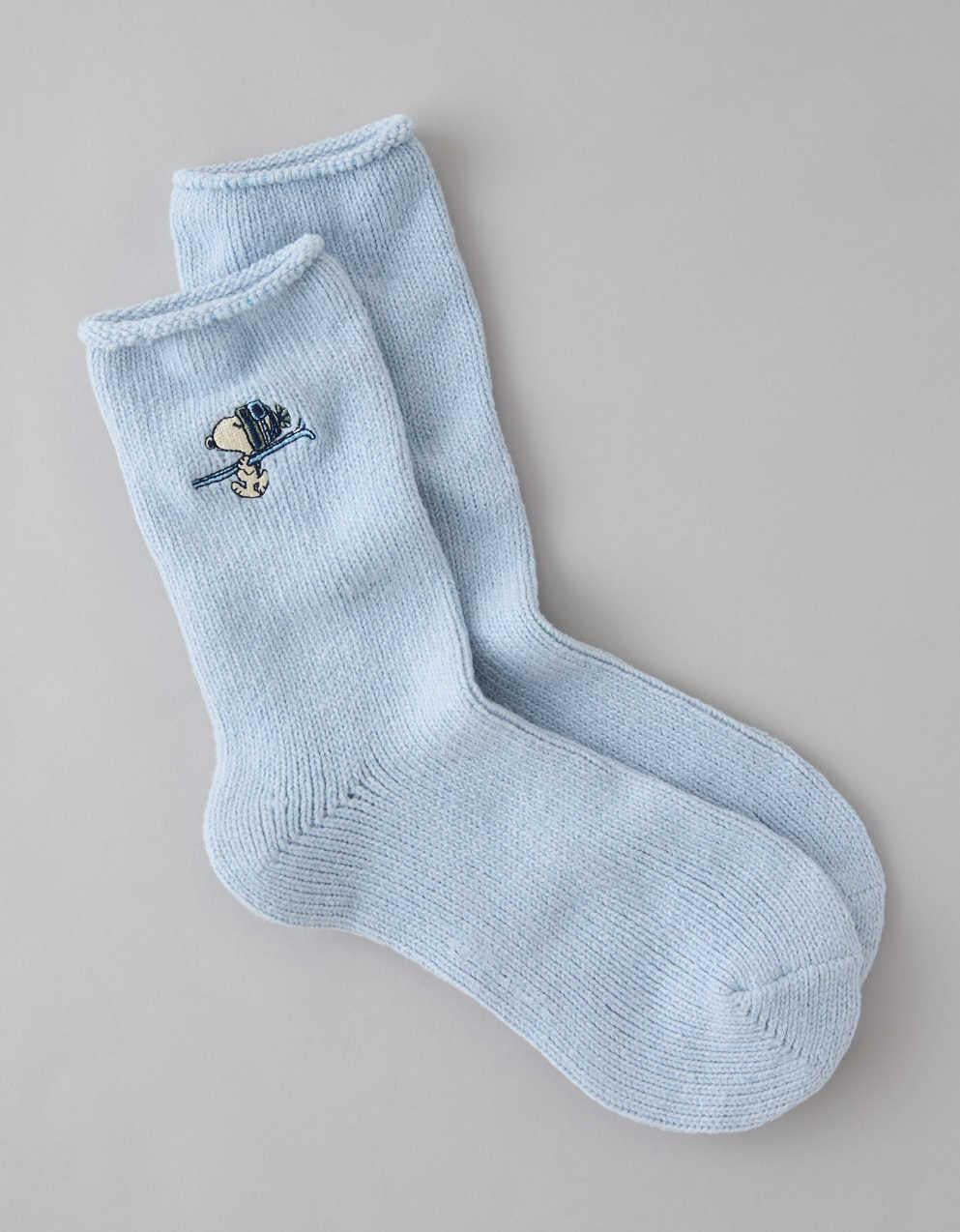 AE Snoopy Skier Crew Socks