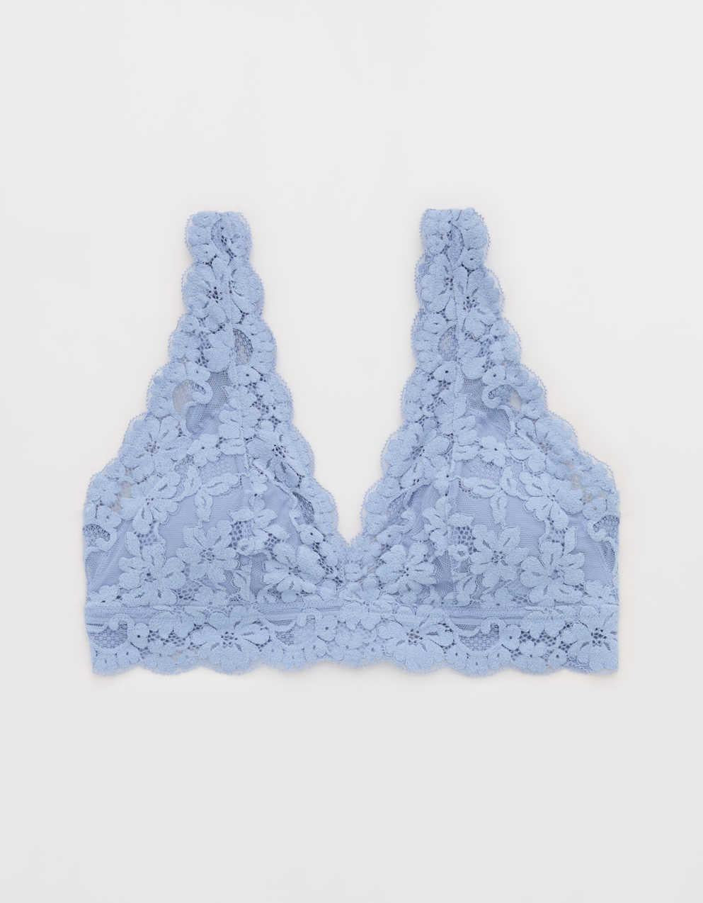 Show Off Chenille Lace Padded Plunge Bralette