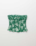 AE Ruffled Smocked Tube Top