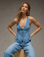 AE Denim Tie-Back Vest