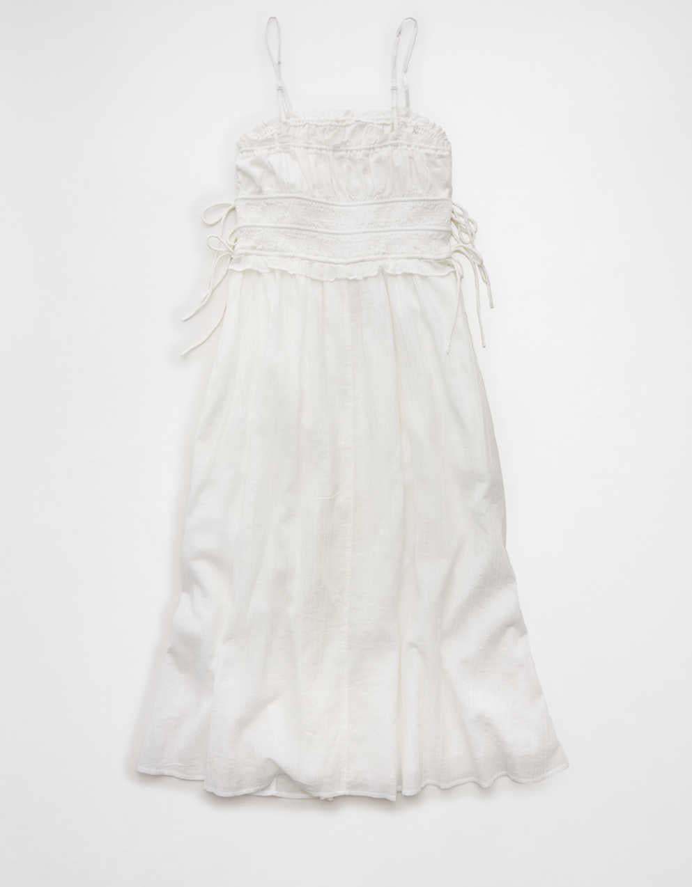 AE Corded Smocking Midi Dress