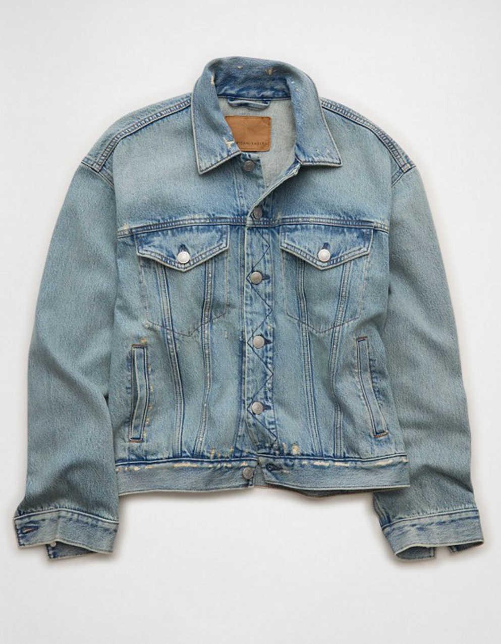AE Relaxed Fit Denim Utility Jacket