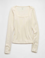 AE Long Sleeve Square Neck T-Shirt