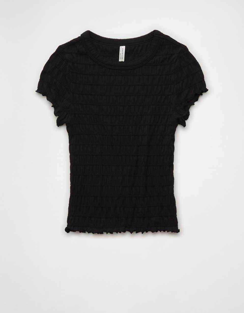 AE Smocked Hey Baby Tee