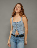 AE Lace-Up Denim Corset
