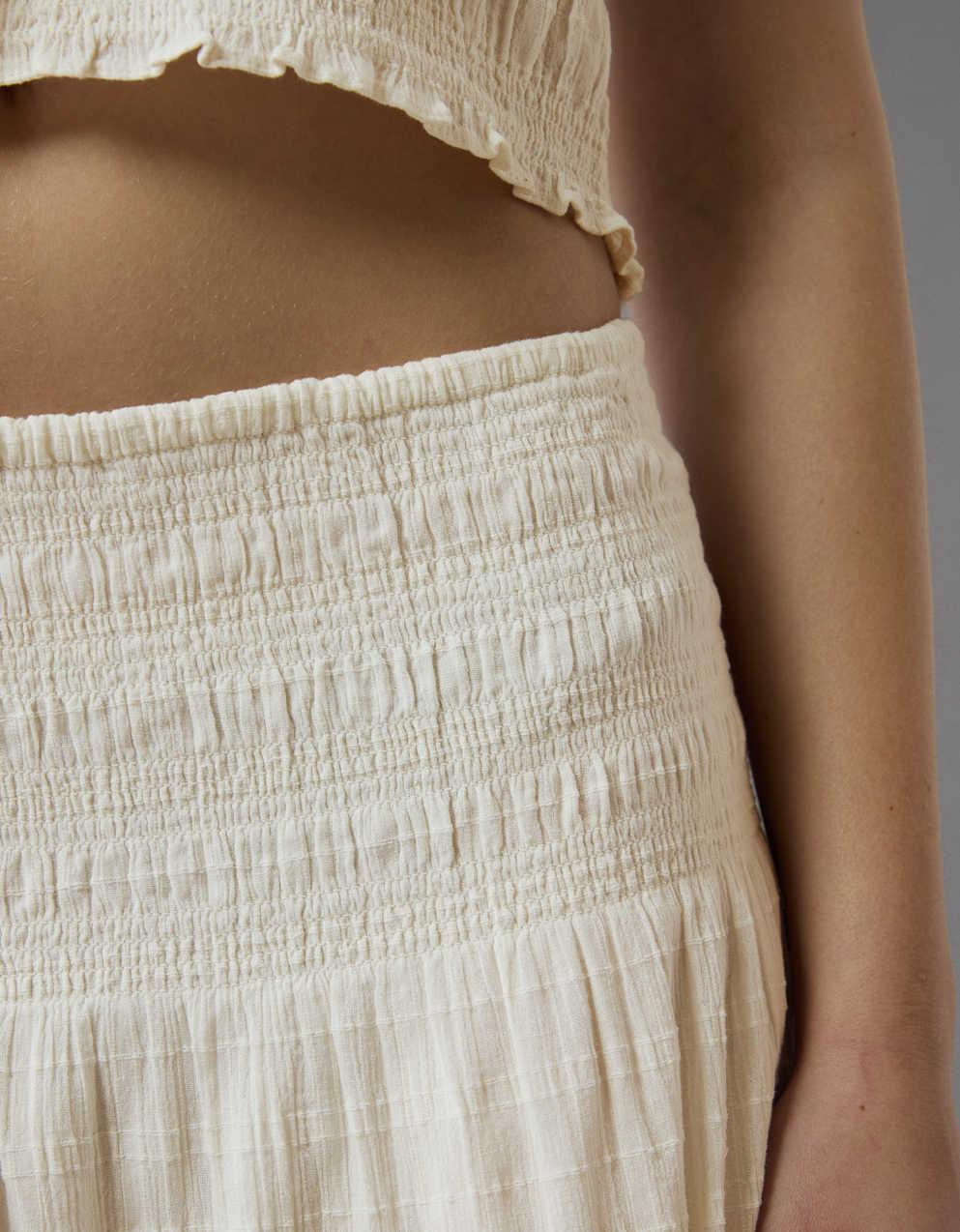 AE High-Waisted Smocked Maxi Skirt