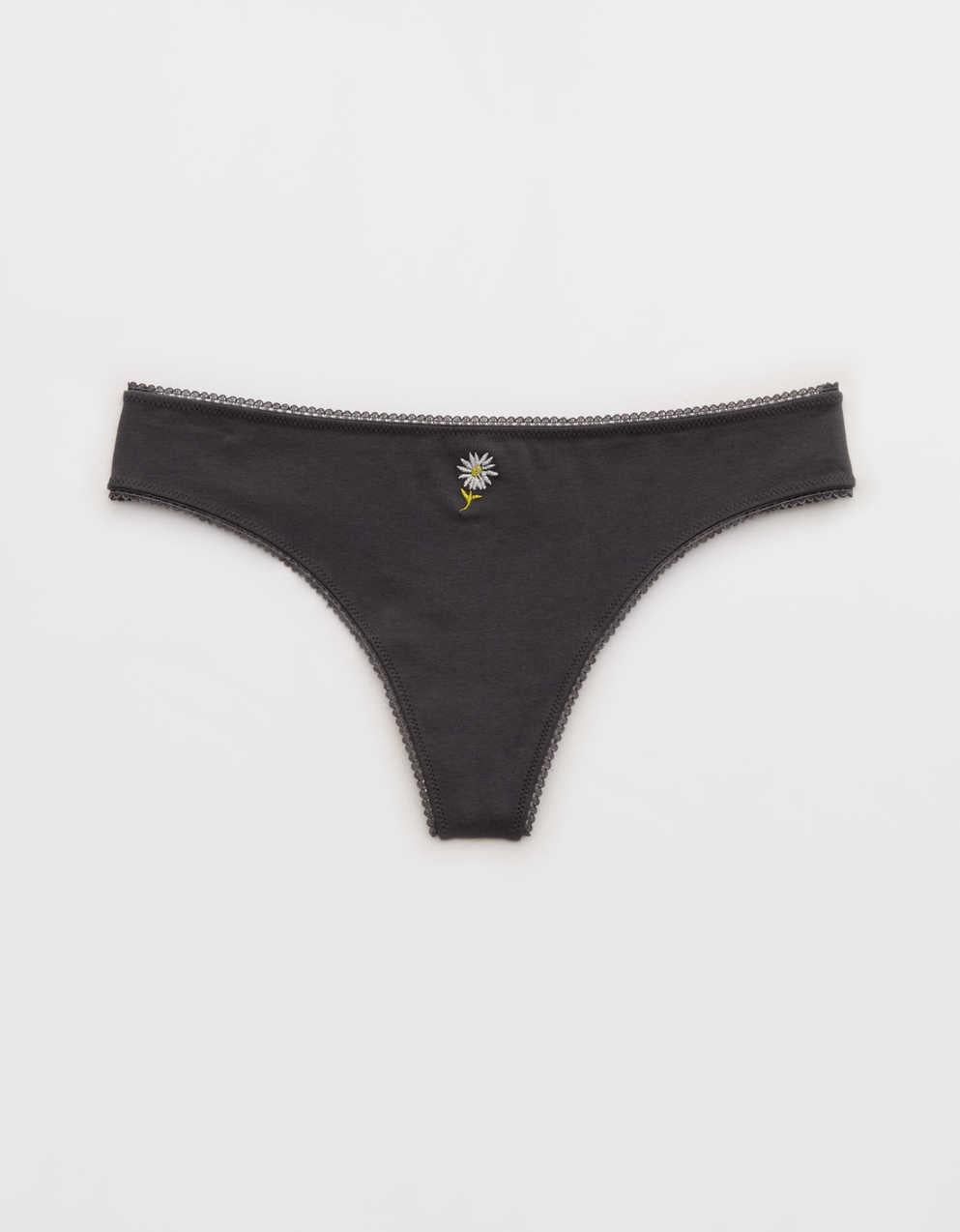 Superchill Cotton Picot Thong Underwear