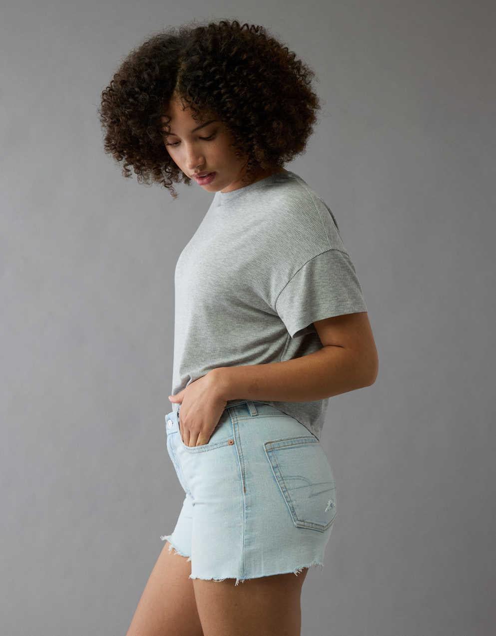 AE Strigid Curvy Super High-Waisted Relaxed Short
