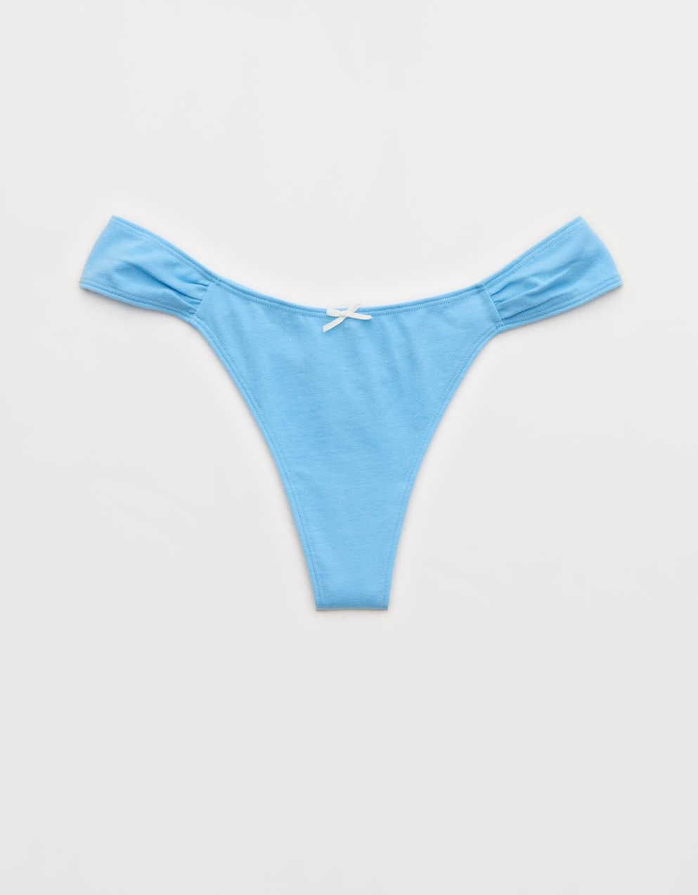 Superchill Cotton Ruched Thong Underwear