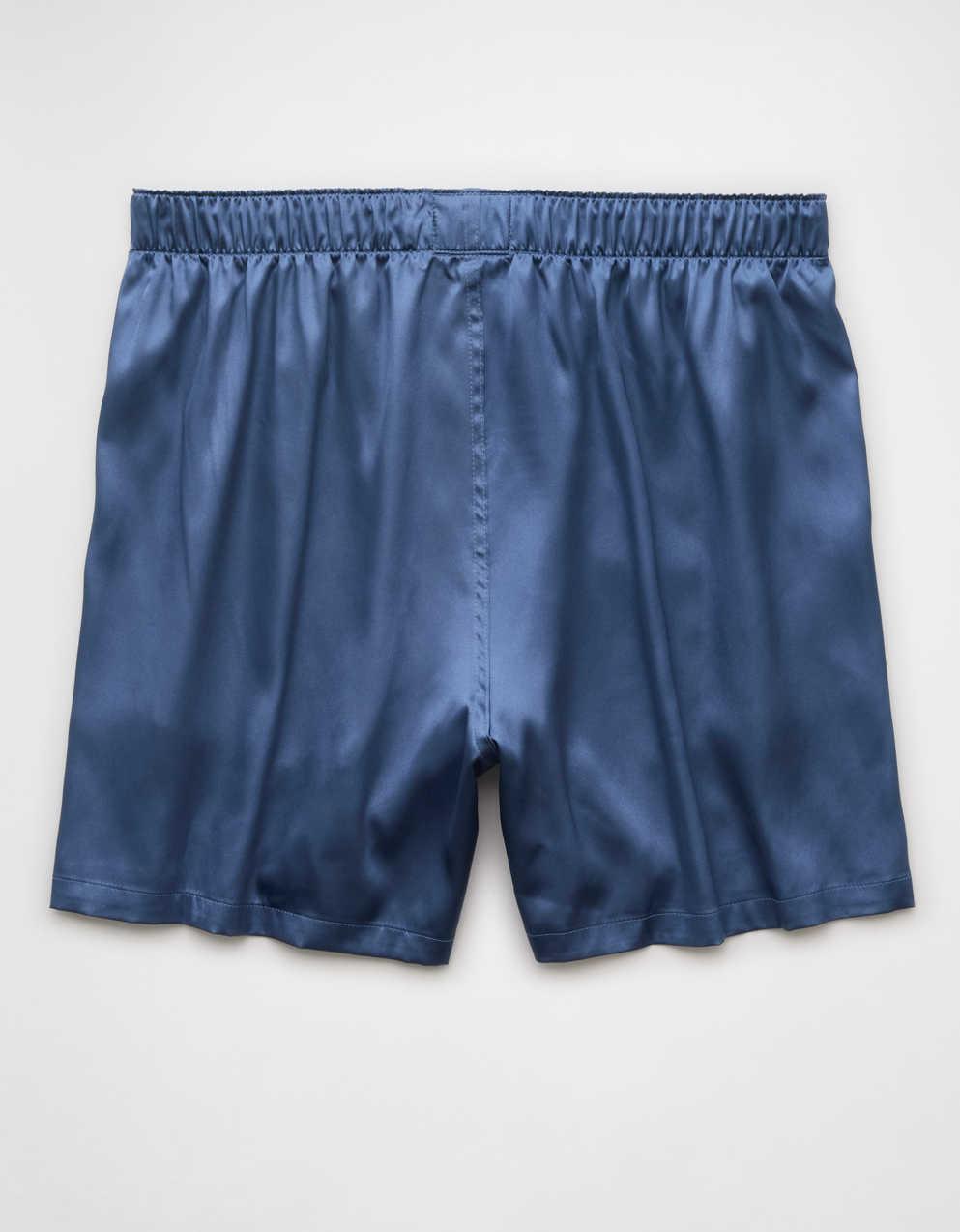 AEO Men's Solid Satin Pocket Boxer Short