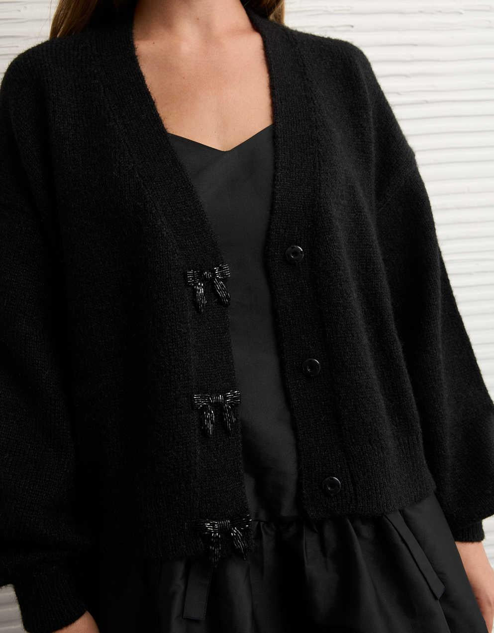 AE V-Neck Bow Cardigan