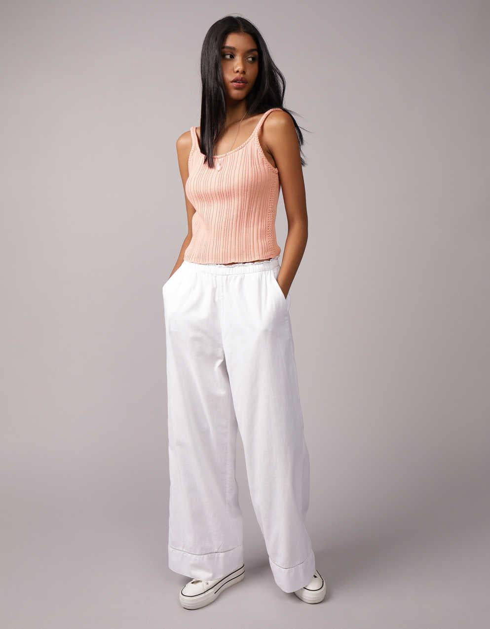AE Cropped Crochet Tank Top