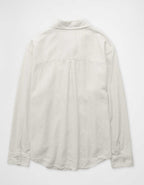 AE Oversized Linen-Blend Button-Up Shirt