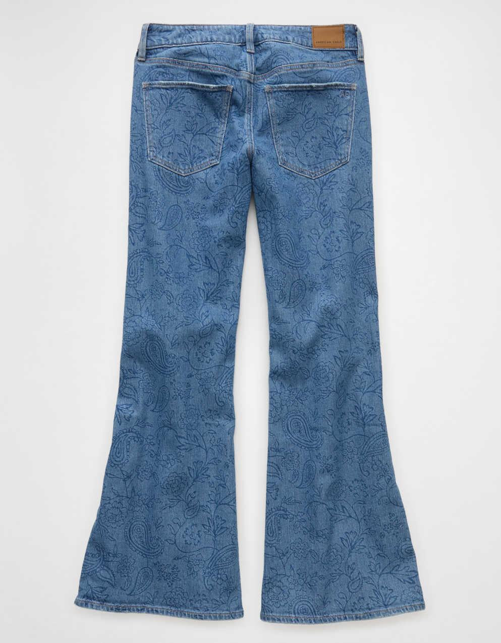 AE Stretch Low-Rise Floral Flare Jean