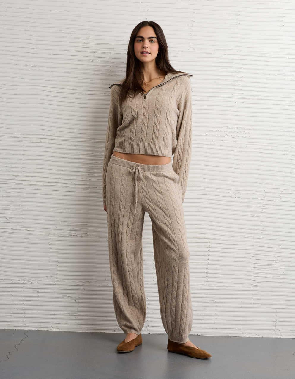 AE Cable Knit Sweatpant