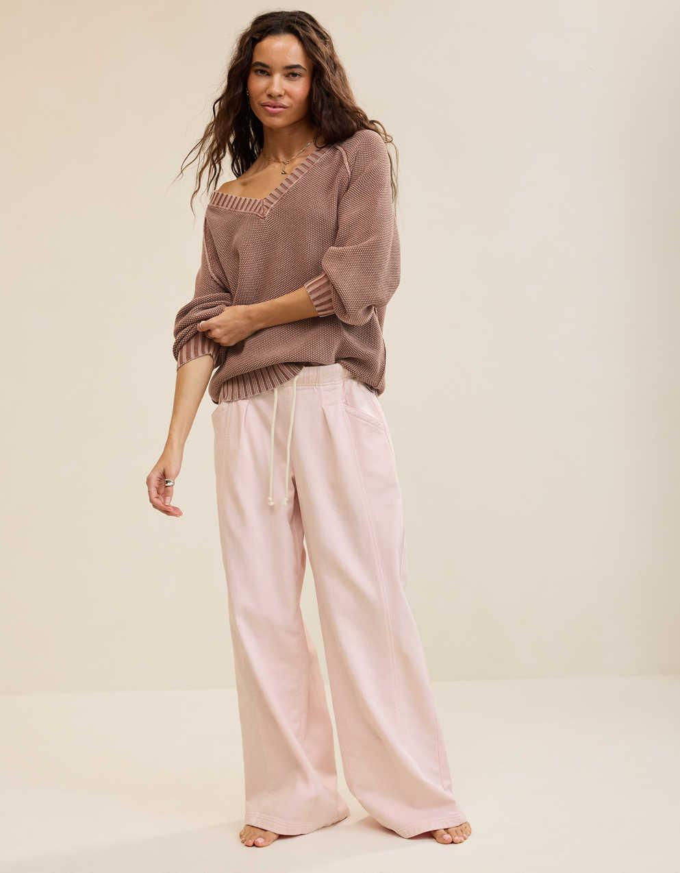 Aerie Daydream Denim Stretch Trouser