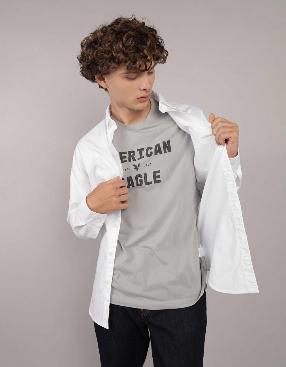 AE Everyday Slim Oxford Button-Up Shirt