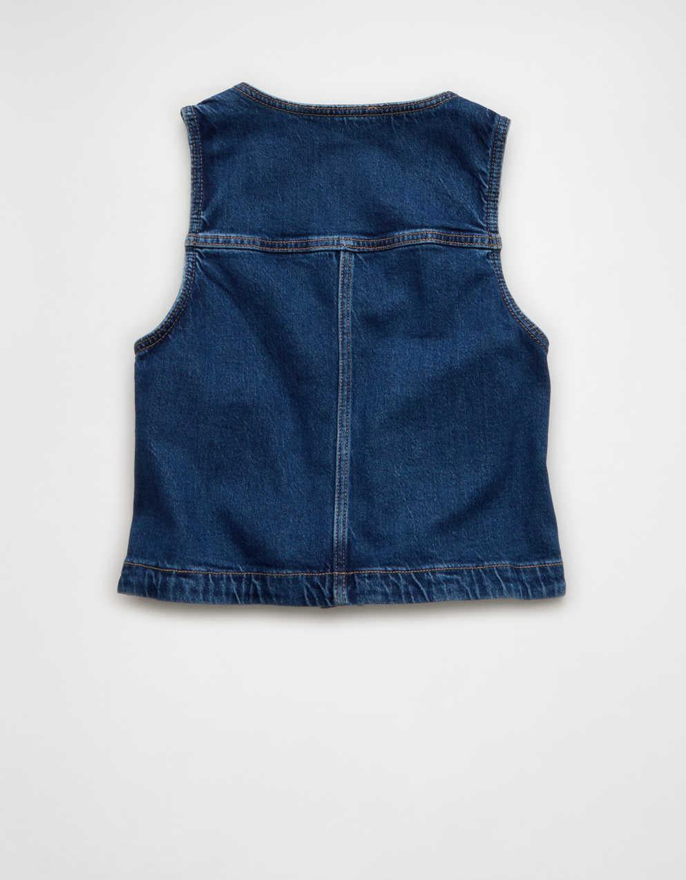 AE Scoop Neck Denim Vest
