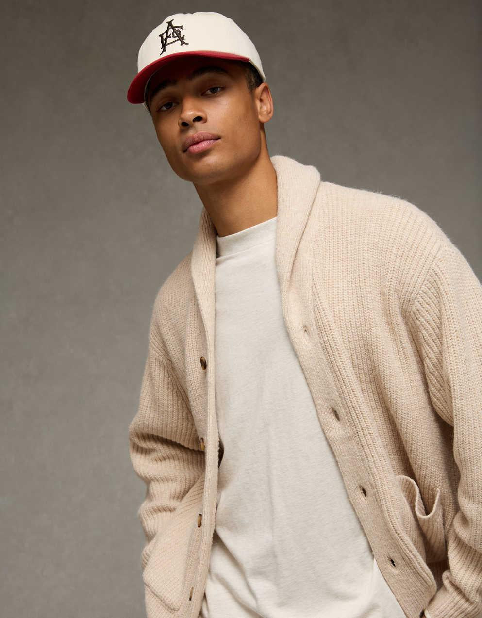 AE Chunky Knit Shawl Cardigan