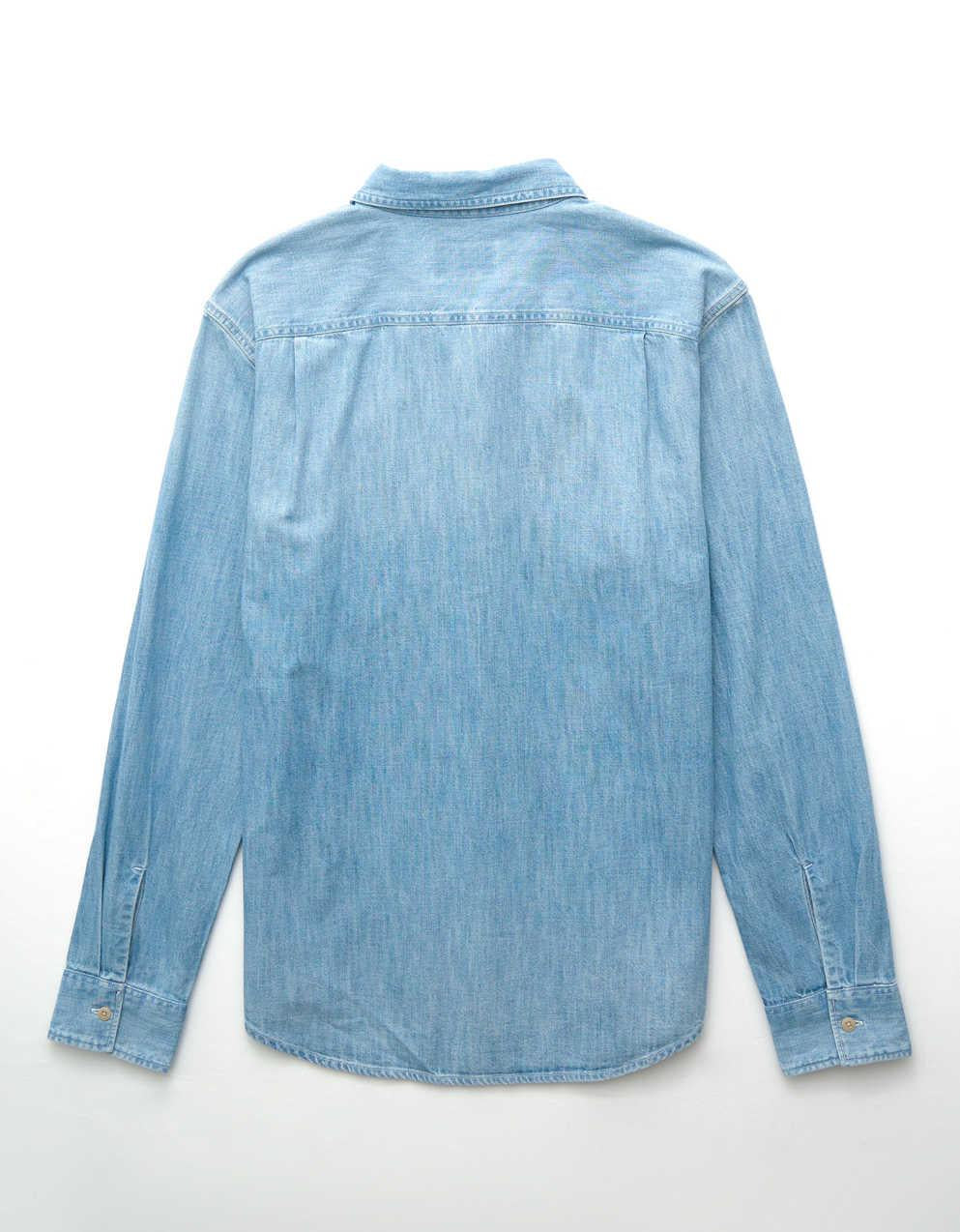 AE Standard Fit Denim Button-Up Shirt