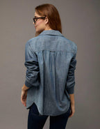 AE Bestie Long-Sleeve Button-Up Shirt