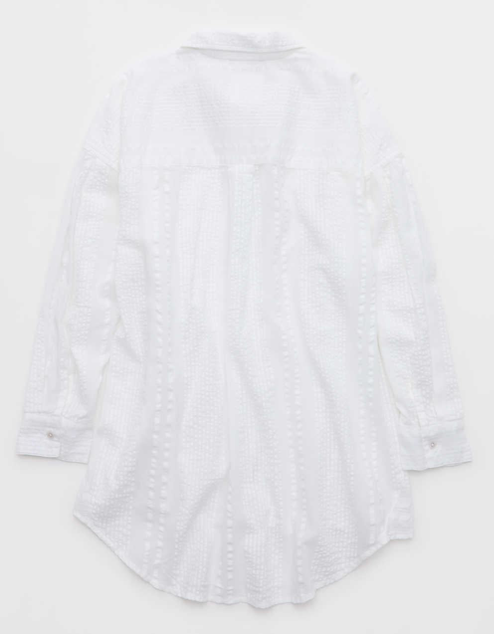 Aerie Seersucker Coverup Shirt