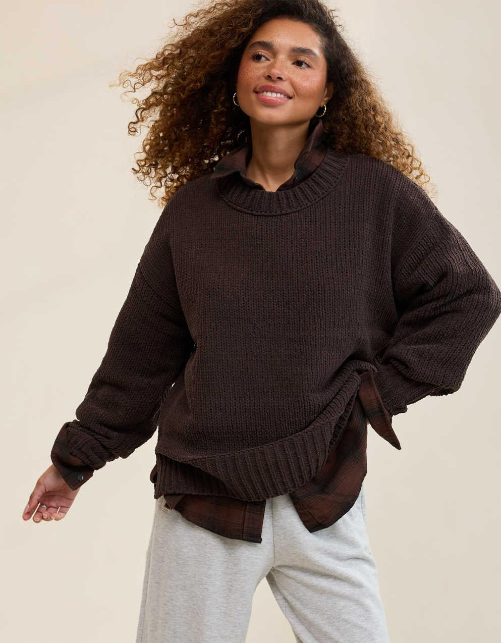 Aerie Like Candy Crew Sweater