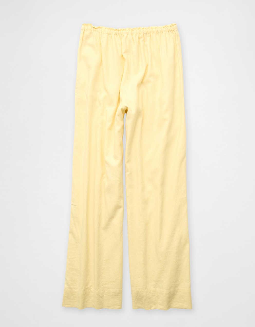 AE Linen-Blend Wide-Leg Pant