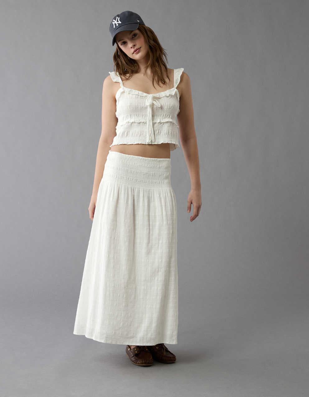 AE Smocked Ruffle Tank Top