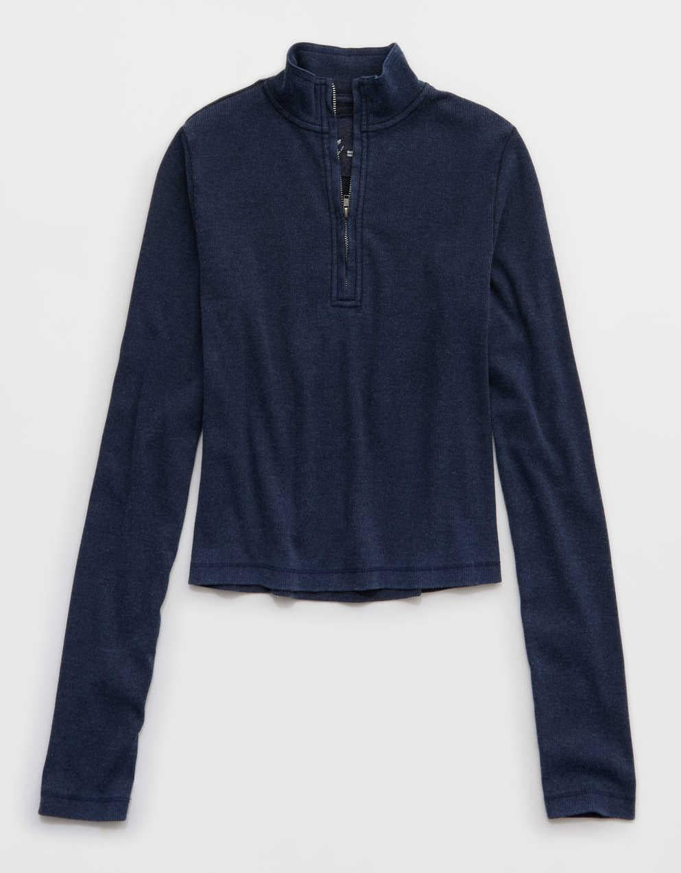 Aerie Long Sleeve Quarter Zip T-Shirt