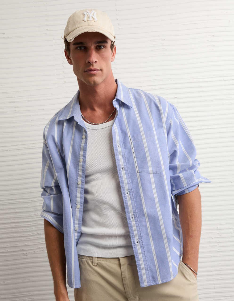 AE Relaxed Fit Oxford Button-Up Shirt